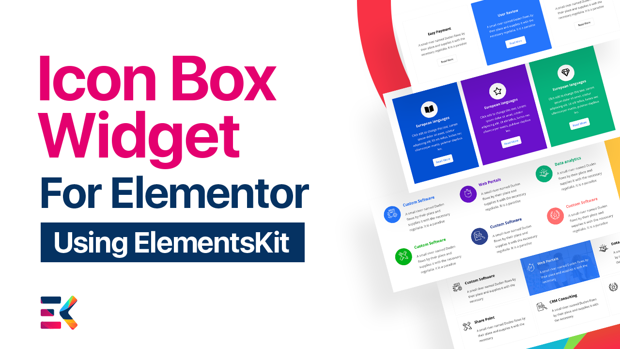 Ikonboks-widget til Elementor