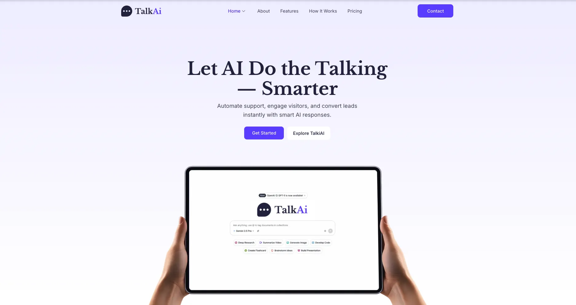 TalkAI AI Chatbot Template