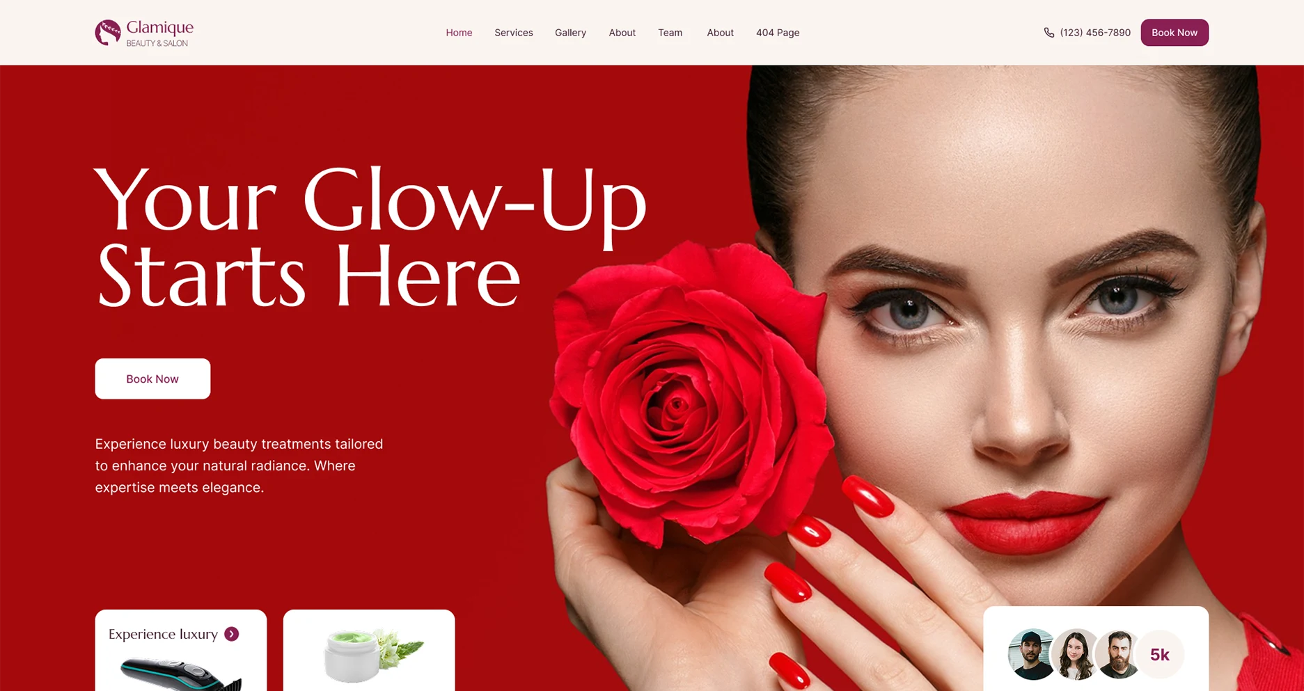 Glamique Beauty and Salon Template