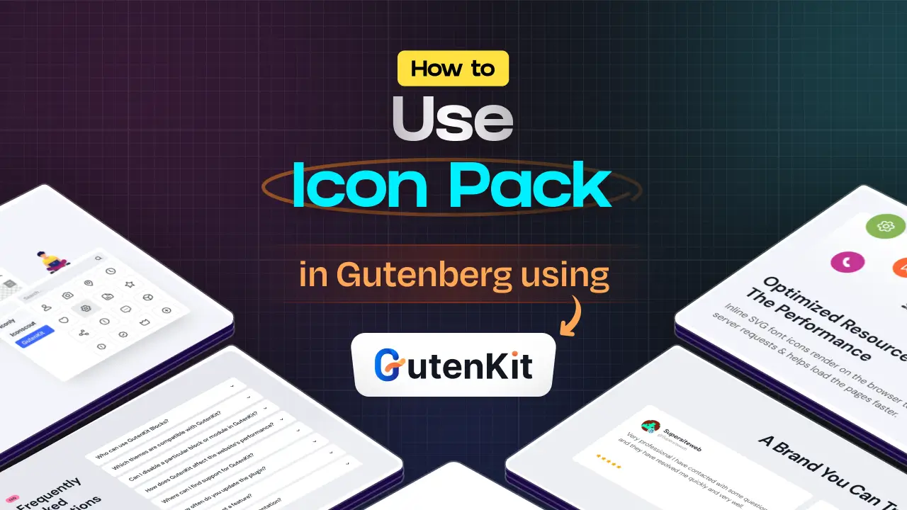 How to Use Icons in Gutenberg Block Editor | GutenKit Icon Pack