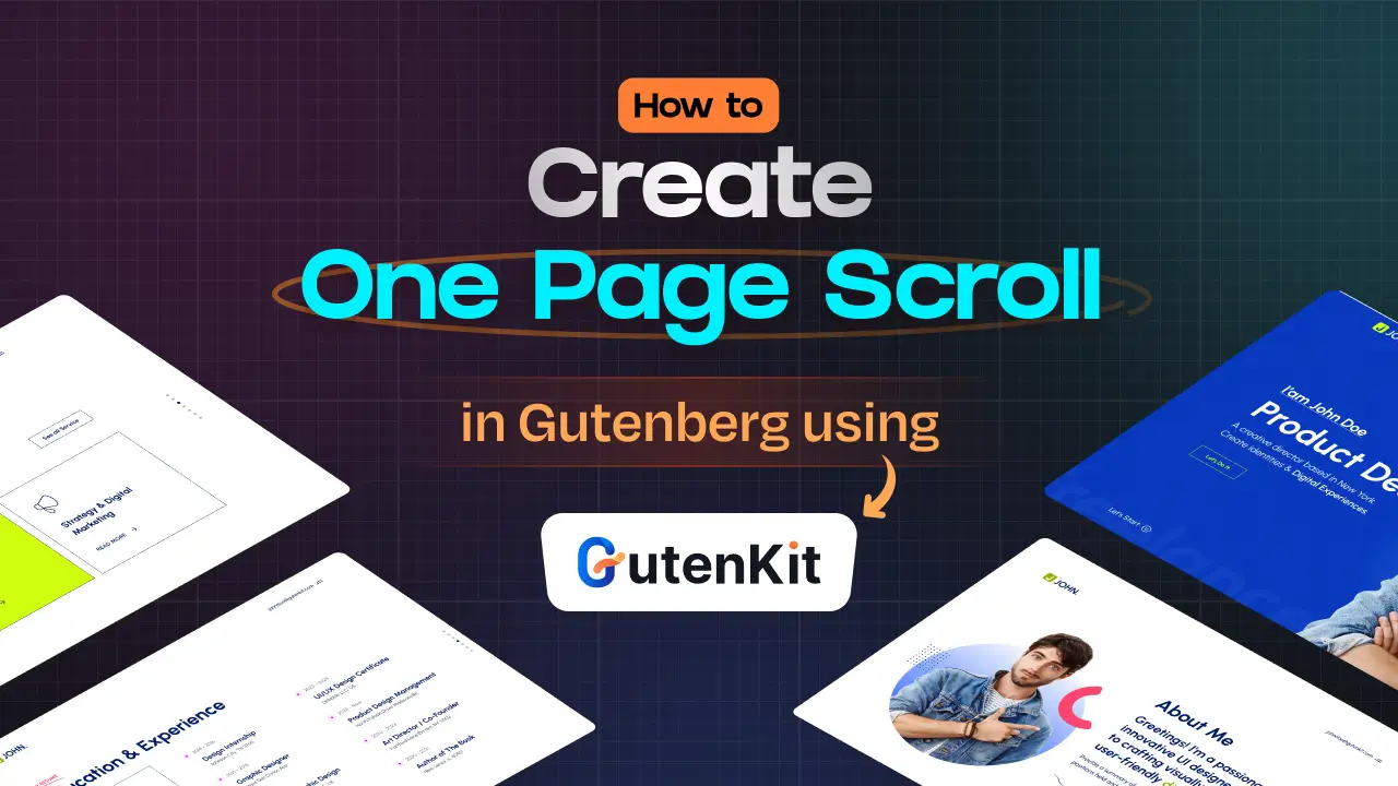 How to Create One Page Scroll using Gutenberg