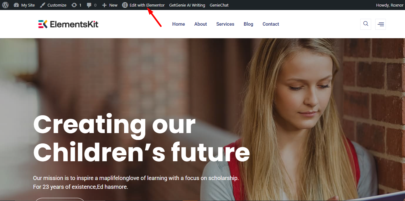 Rediger med Elementor