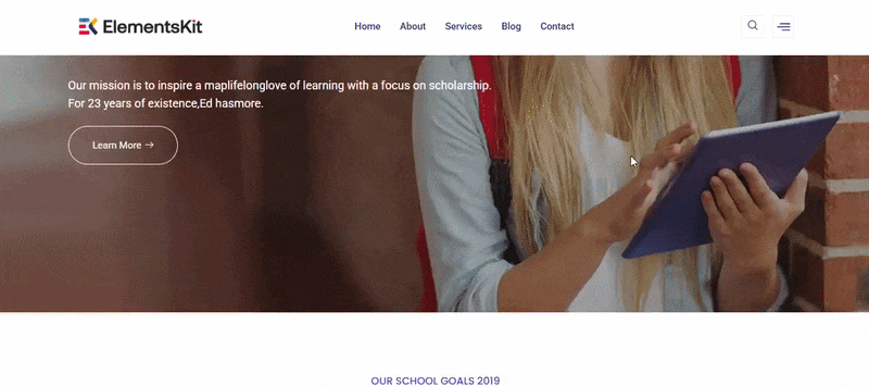 Header is Sticky on the Top