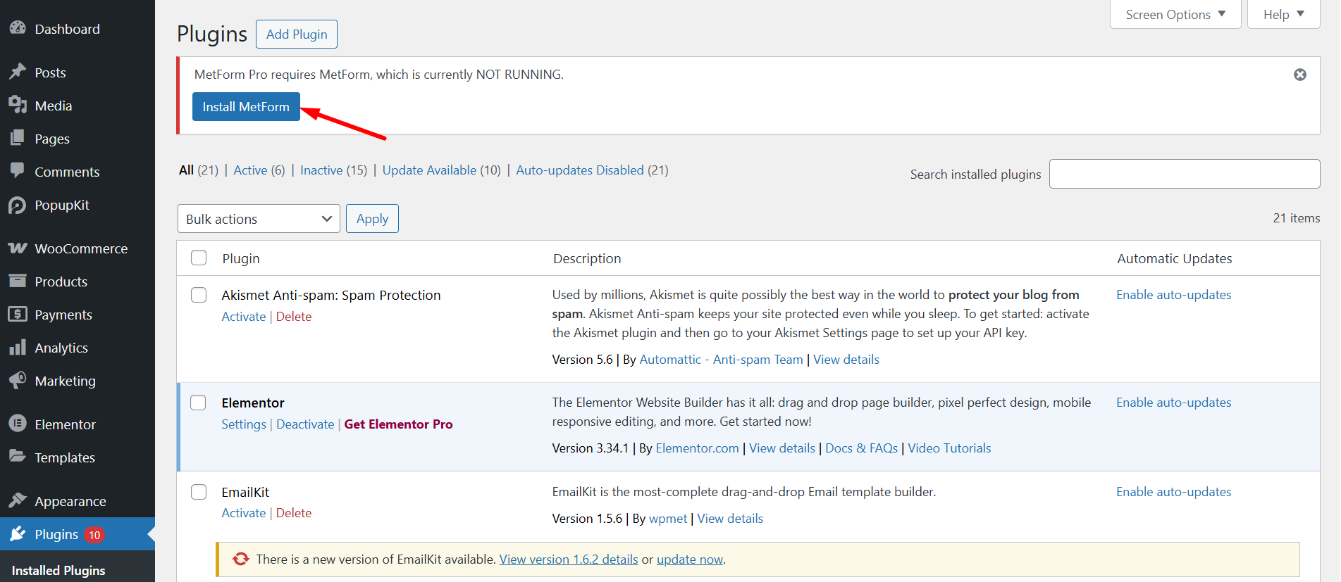 Metform Pro requires Meform Lite