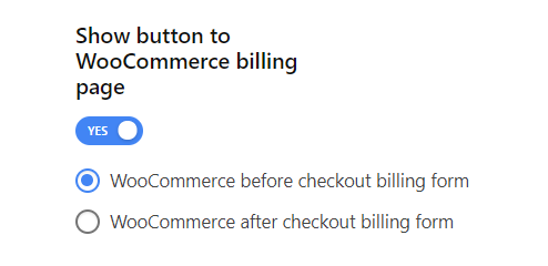 Enable show button to WooCommerce billing page