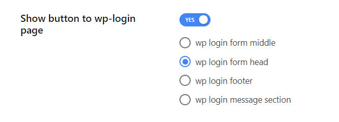 Enable show button to wp-login page