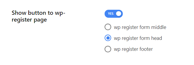 Enable show button to wp-register page