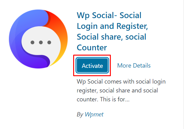 Activate Wp Social 