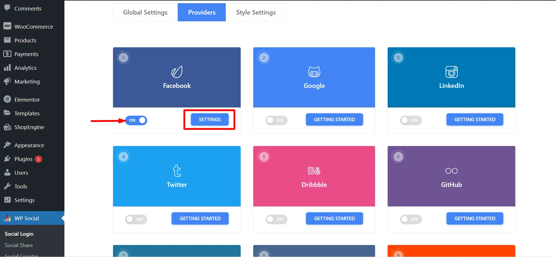 Go back to Providers of WP Social