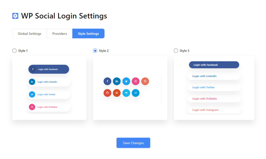 Choose a social login button style