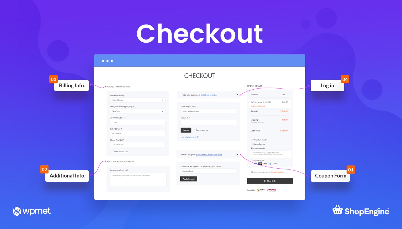 Checkout Widgets in ShopEngine