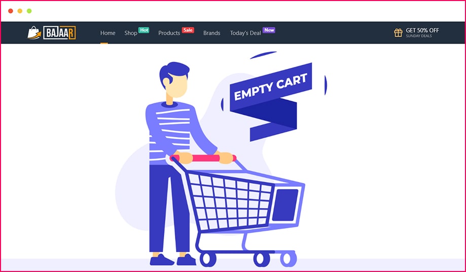 Empty Cart Widget for WooCommerce Let the Shoppers Know That There Cart is Empty with ShopEngine's widget