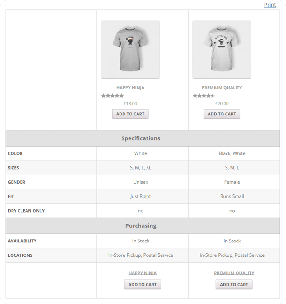 Product Comparison: Compare Products