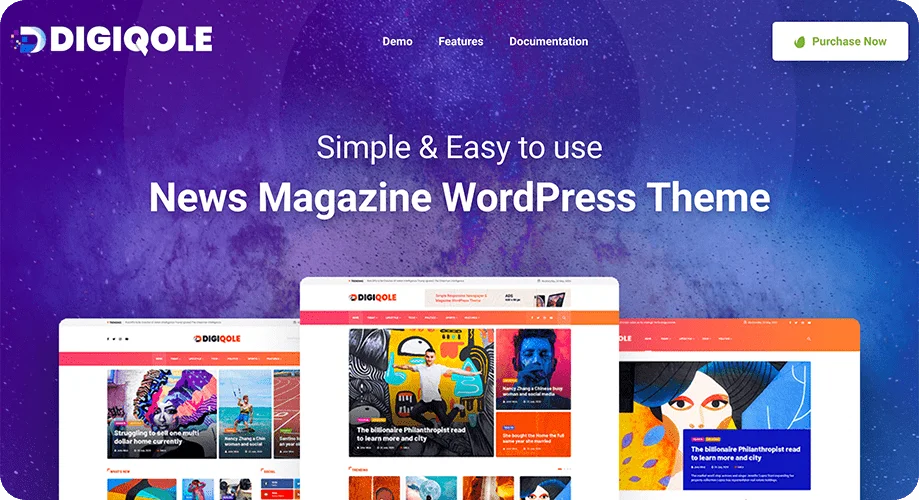 Motyw Digiqole Digiqole to jeden z najlepszych motywów i szablonów Elementora