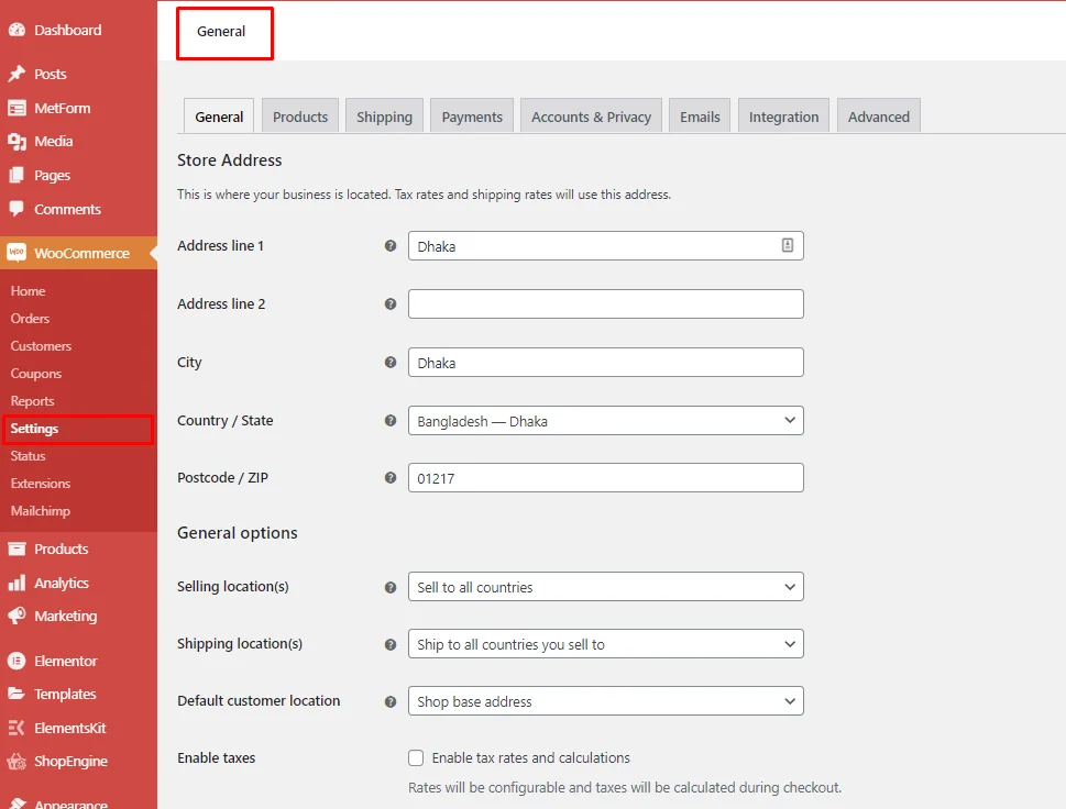 Como configurar e instalar o woocommerce - Configurações - WooCommerce para WordPress - Tutorial WooCommerce