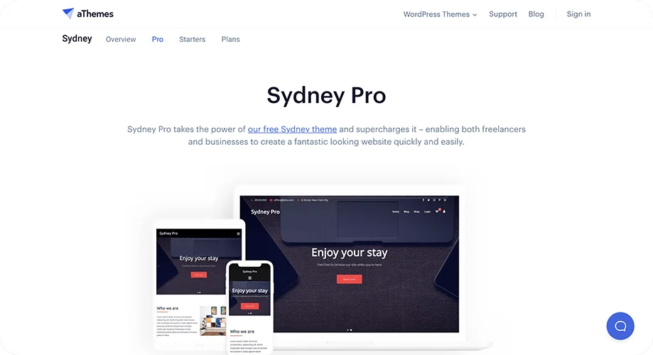 Motyw Sydney Sydney jeden z najlepszych szablonów motywów Elementor