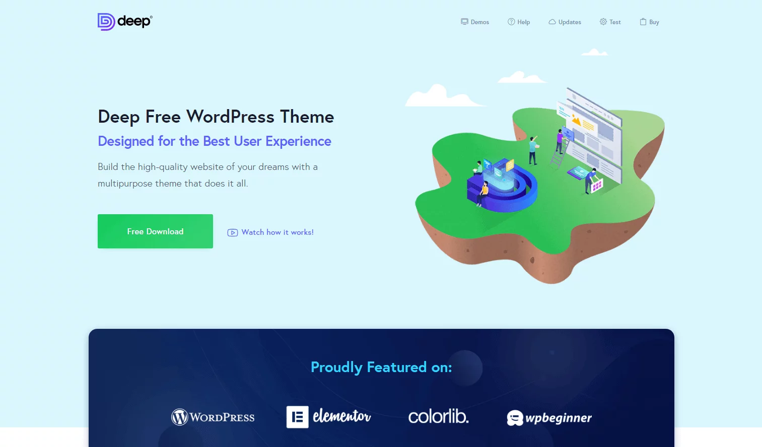 Motyw WordPress Głęboko