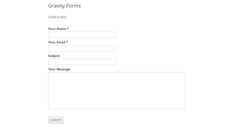 best contact form for wordpress with gravity form