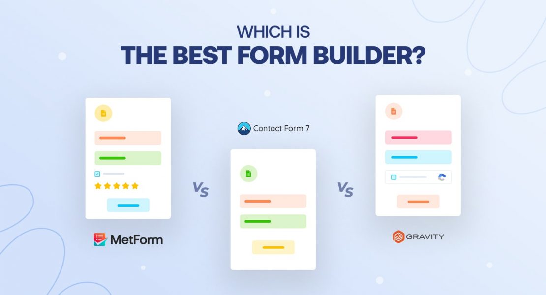 MetForm vs Contact Form 7 vs Gravity Forms Banner