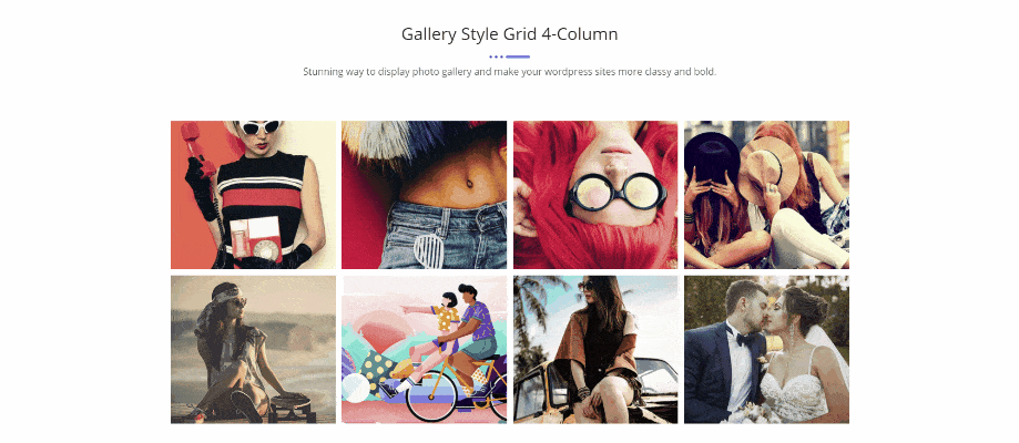 Gallery Style Grid 4 Column, ElementsKit