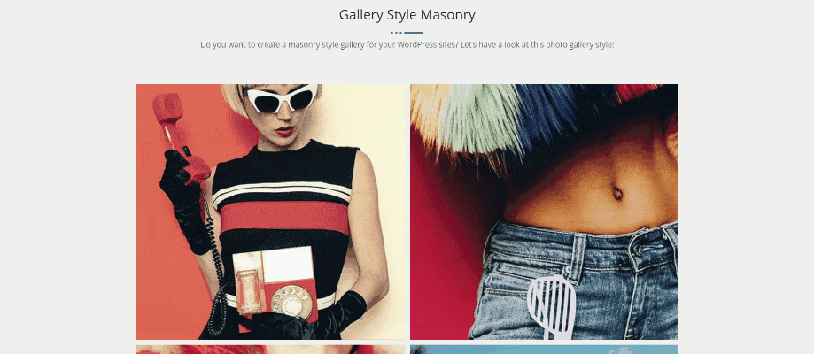 Gallery Style Masonry, ElementsKit