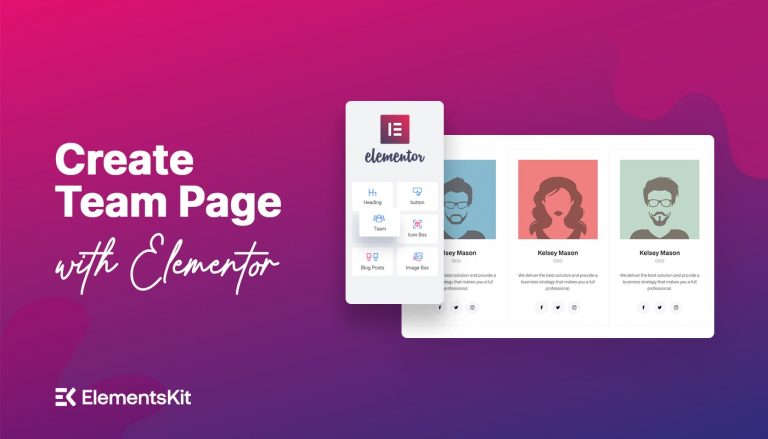 Create team section with elementor - Wpmet