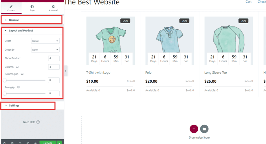 flash sale countdown customization