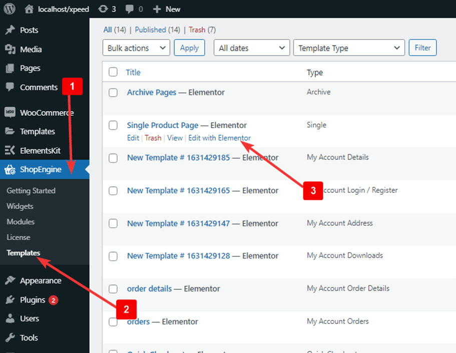 edit single product template