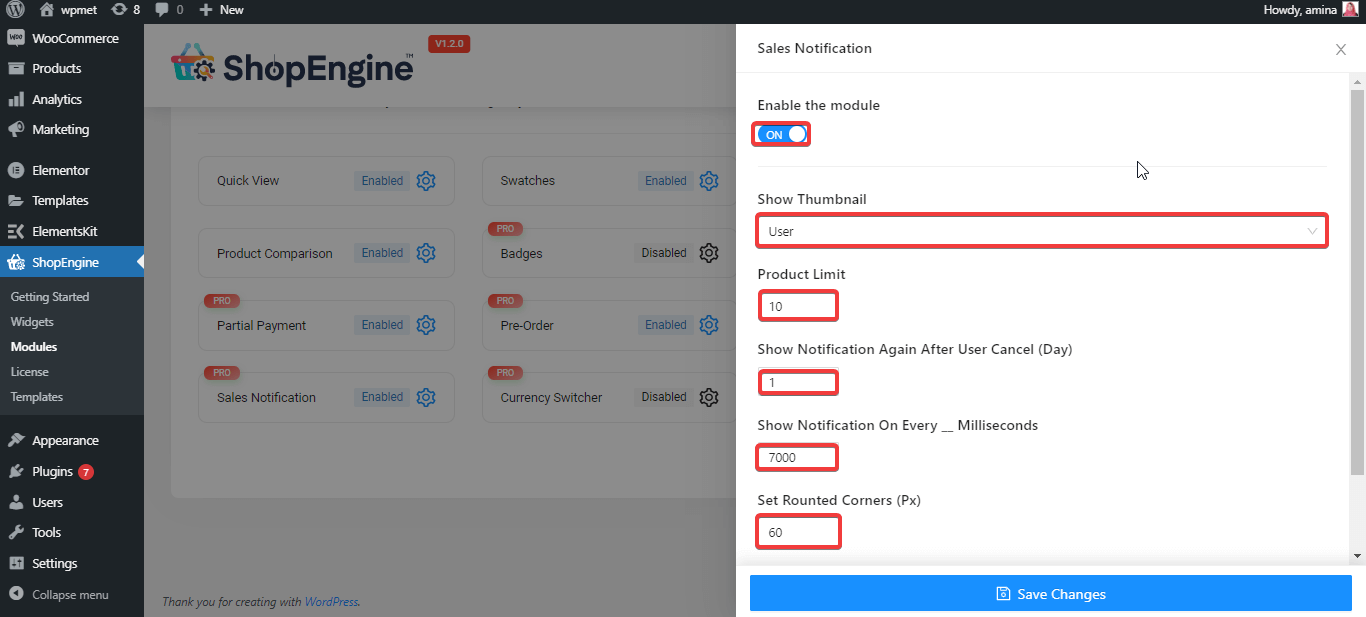 WooCommerce live salgsmeddelelse