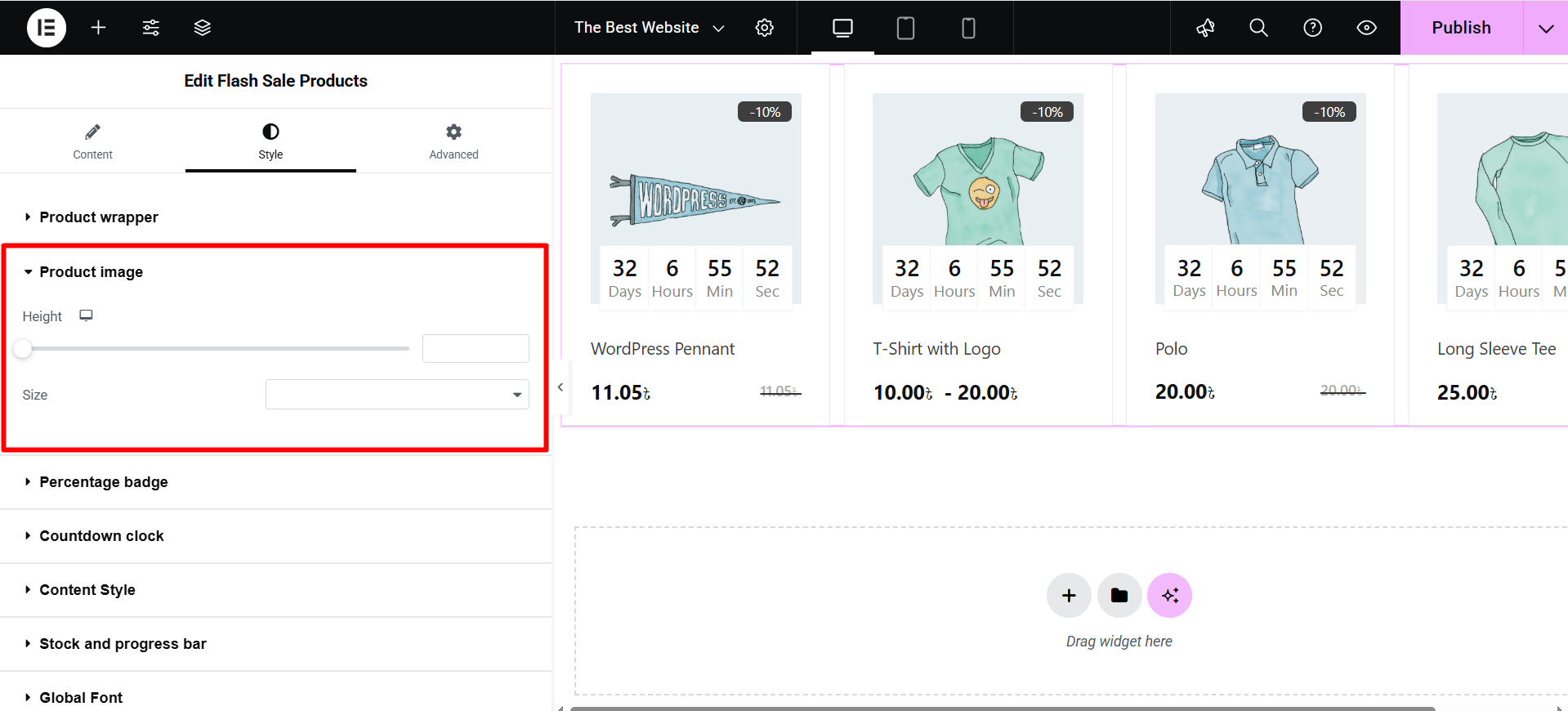 Edit product image