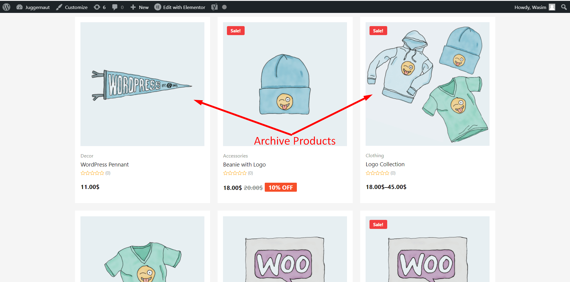 Archive products on the front-end