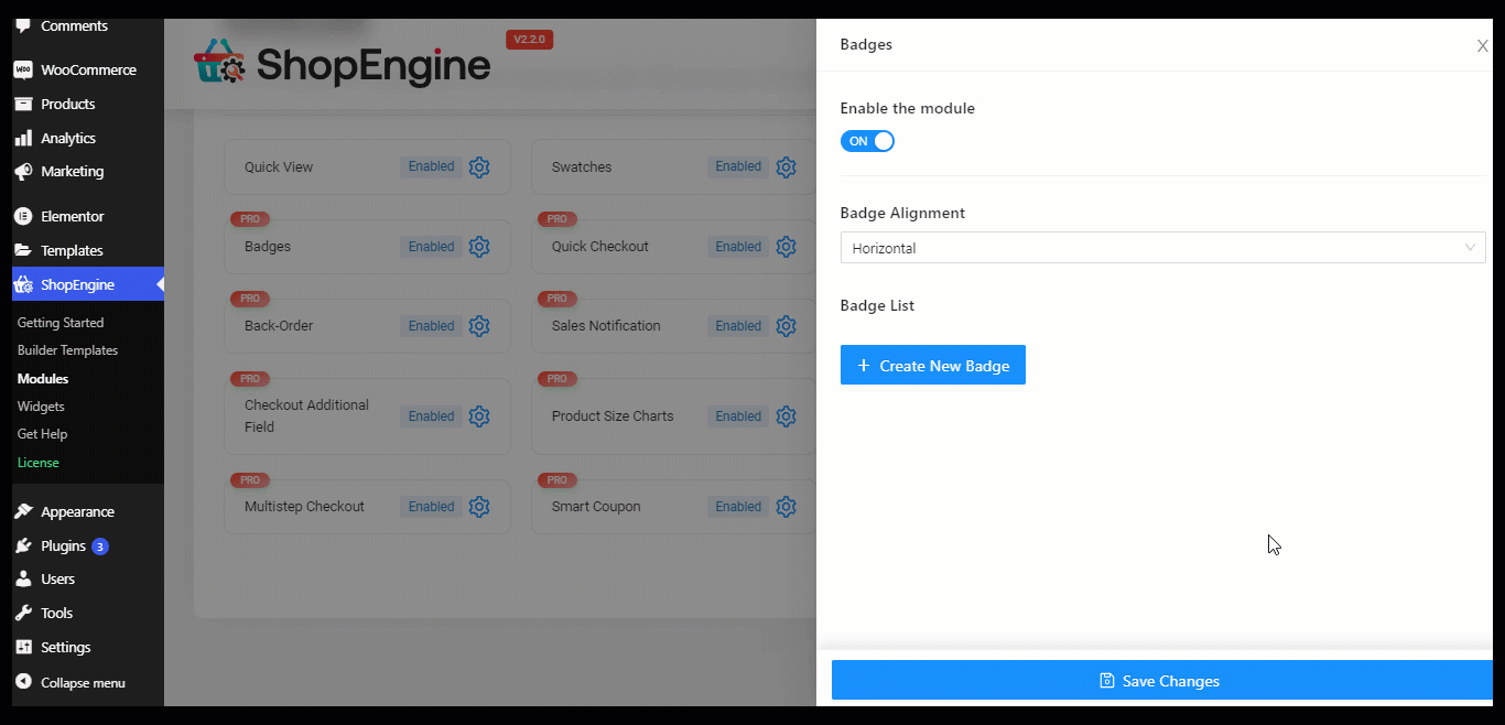 how to add image badge in Elementor using ShopEngine badge Module