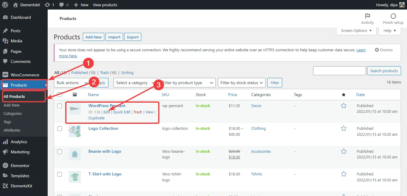go to edit products to add upsell or cross sell