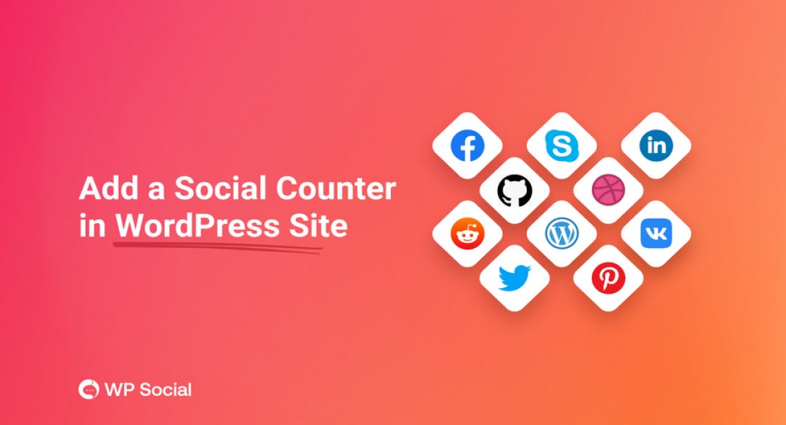 How to add a social counter in a wordpress site- featured image
