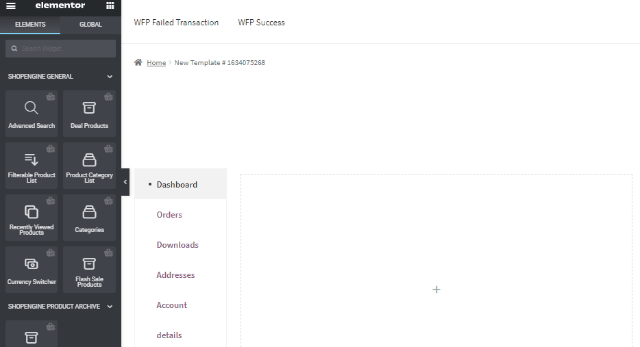  Customizing My Account Details Template  