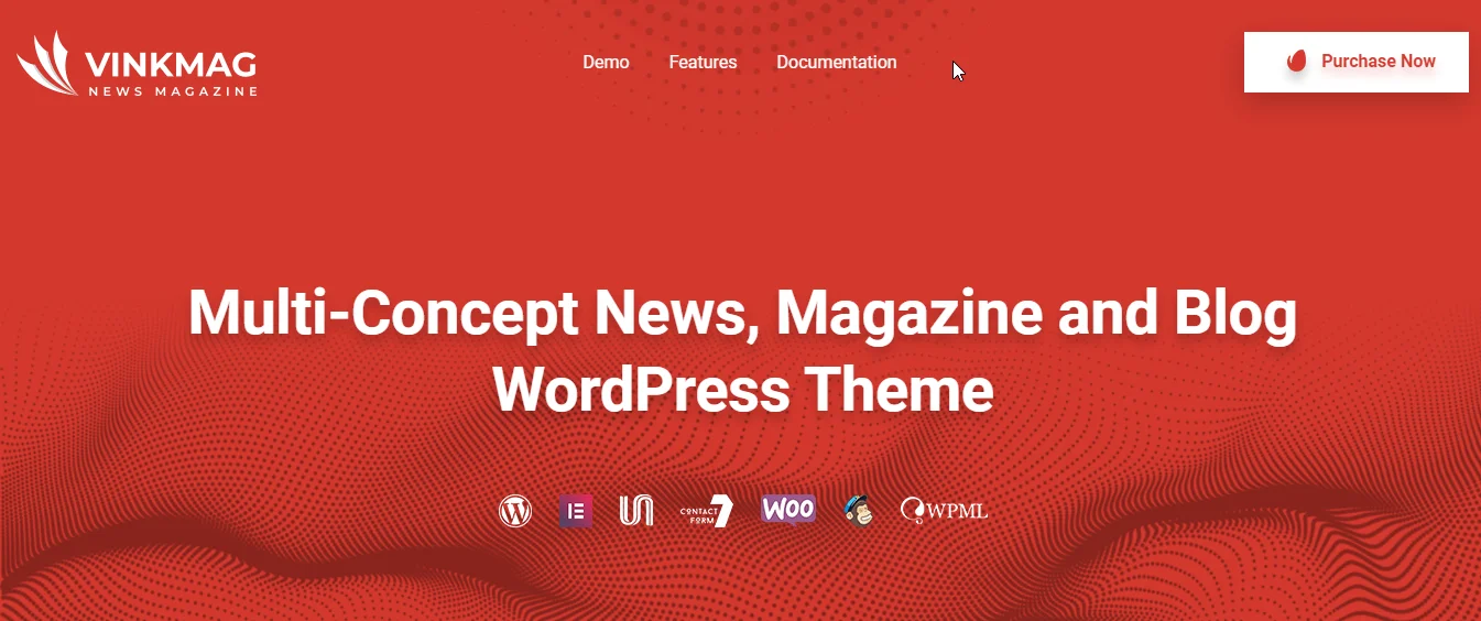 Motyw WordPress Vinkmag dla Elementora, który oferuje szablony blogów