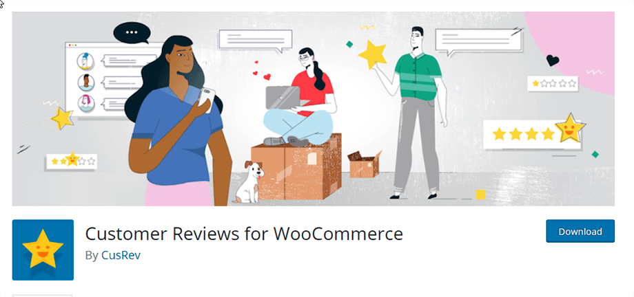 Customer reviews for wooCommerce
