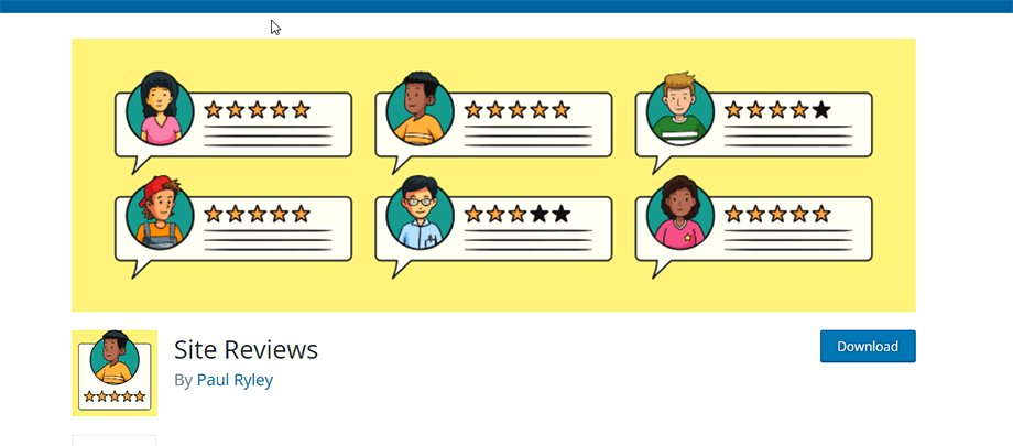 Site reviews WordPress customer reviews