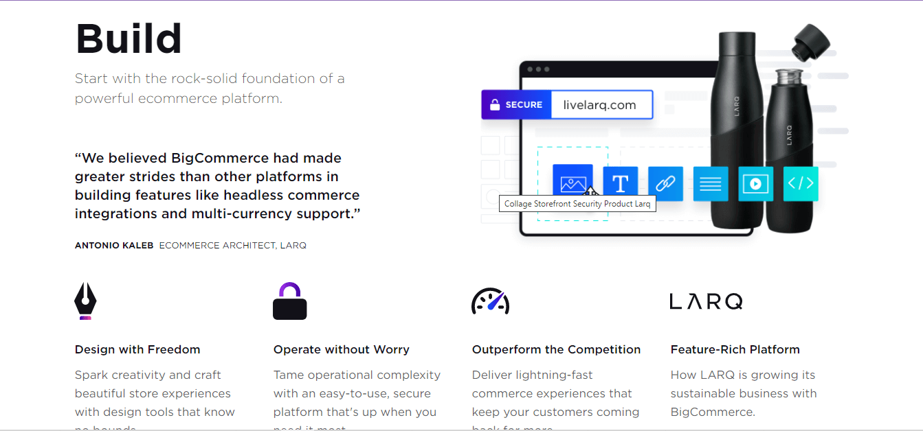 BigCommerce platform for eCommerce