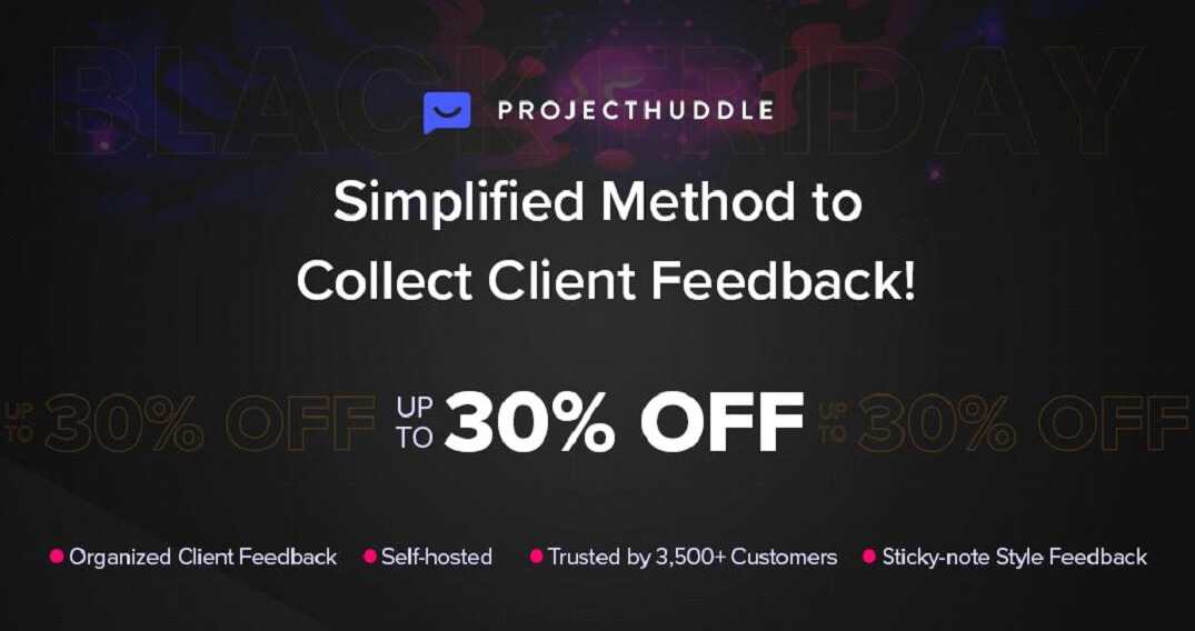 ProjectHuddle Black Friday deal