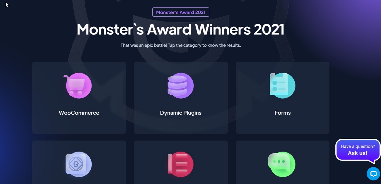 Monster Award Winners