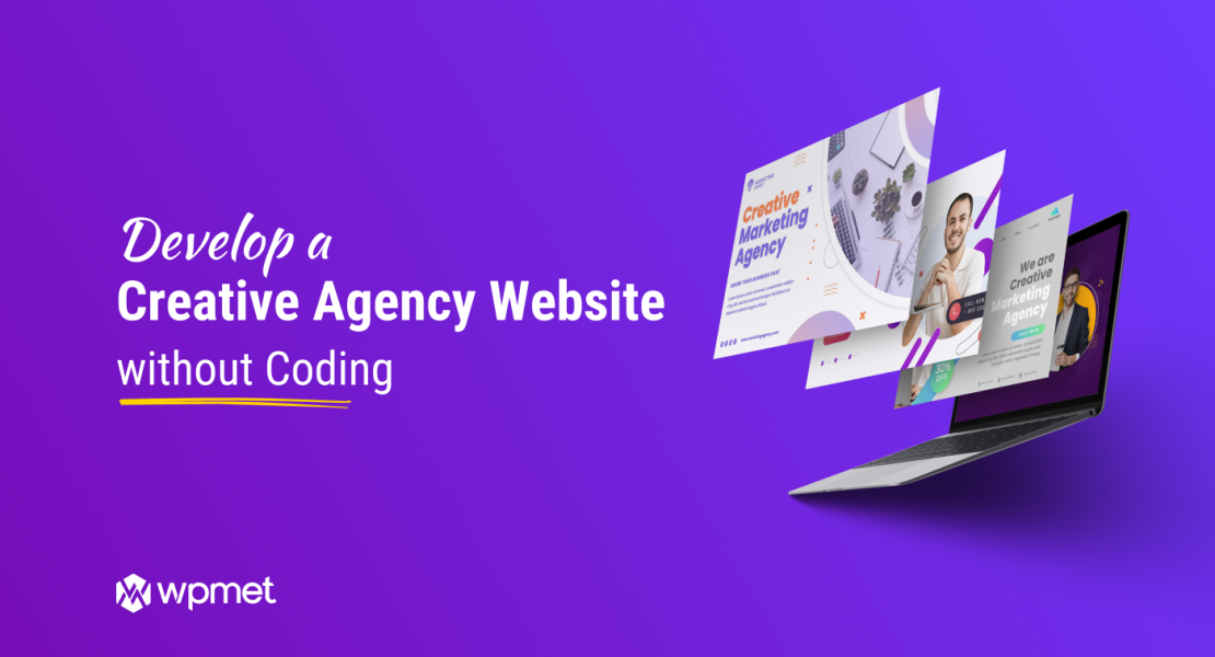Develop a creative agency website without coding- Featured Image