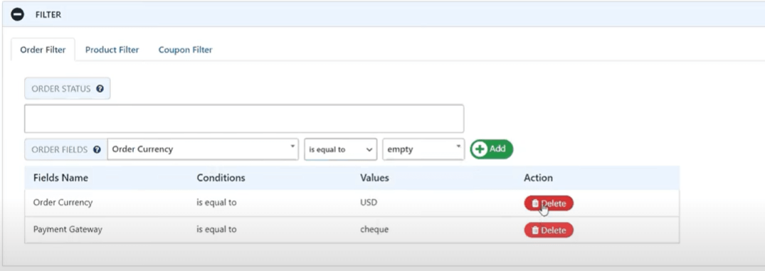 woocommerceからの輸出注文