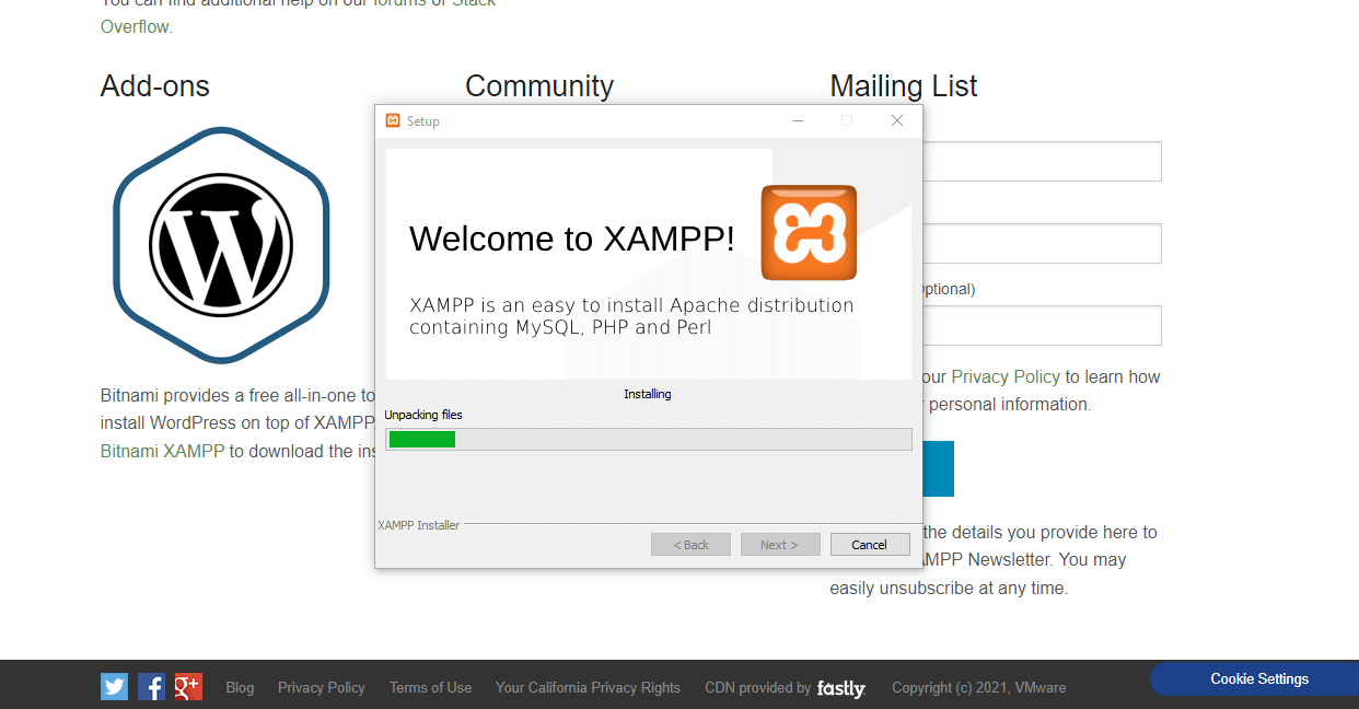 نصب وردپرس localhost xampp