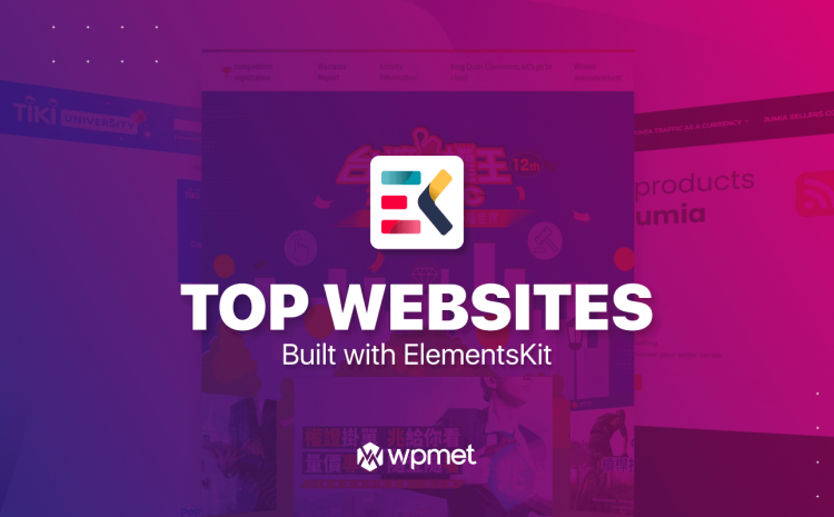 ElementsKit で構築されたトップ Web サイト