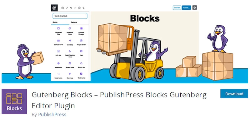 PublishPress blocks gutenberg plugin