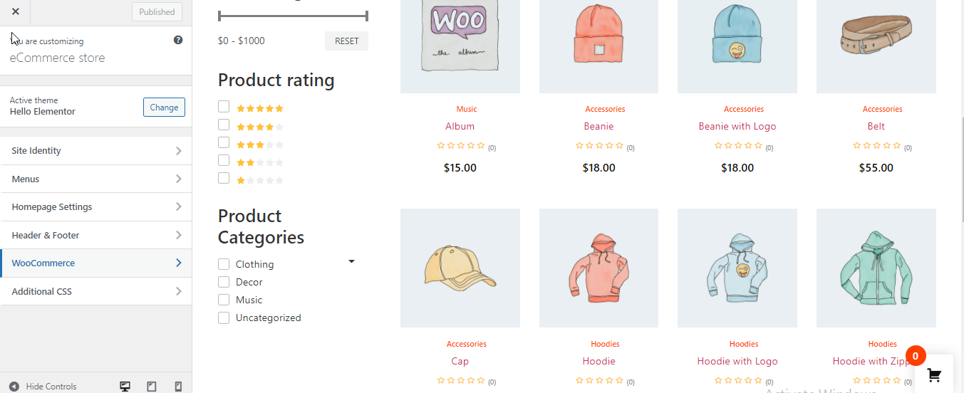 wooCommerce customization options