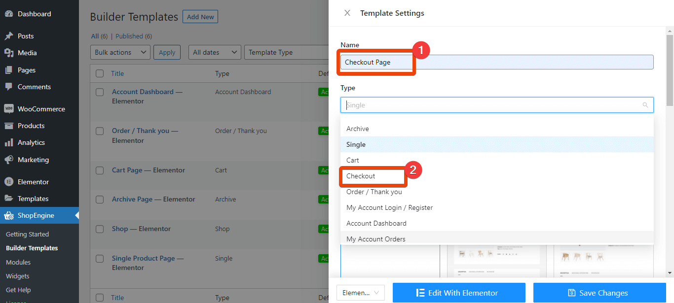 create the checkout page for multistep