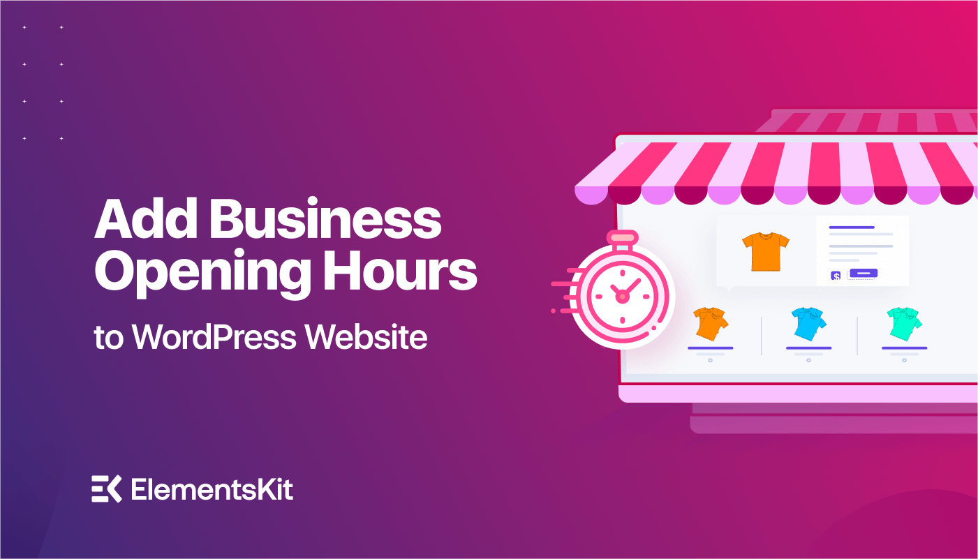 How to add opening hours with ElementsKit
