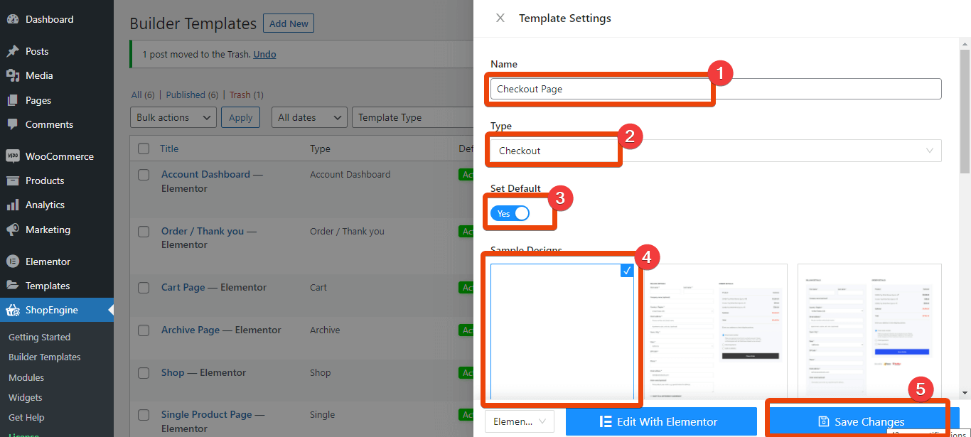 multistep checkout from scratch